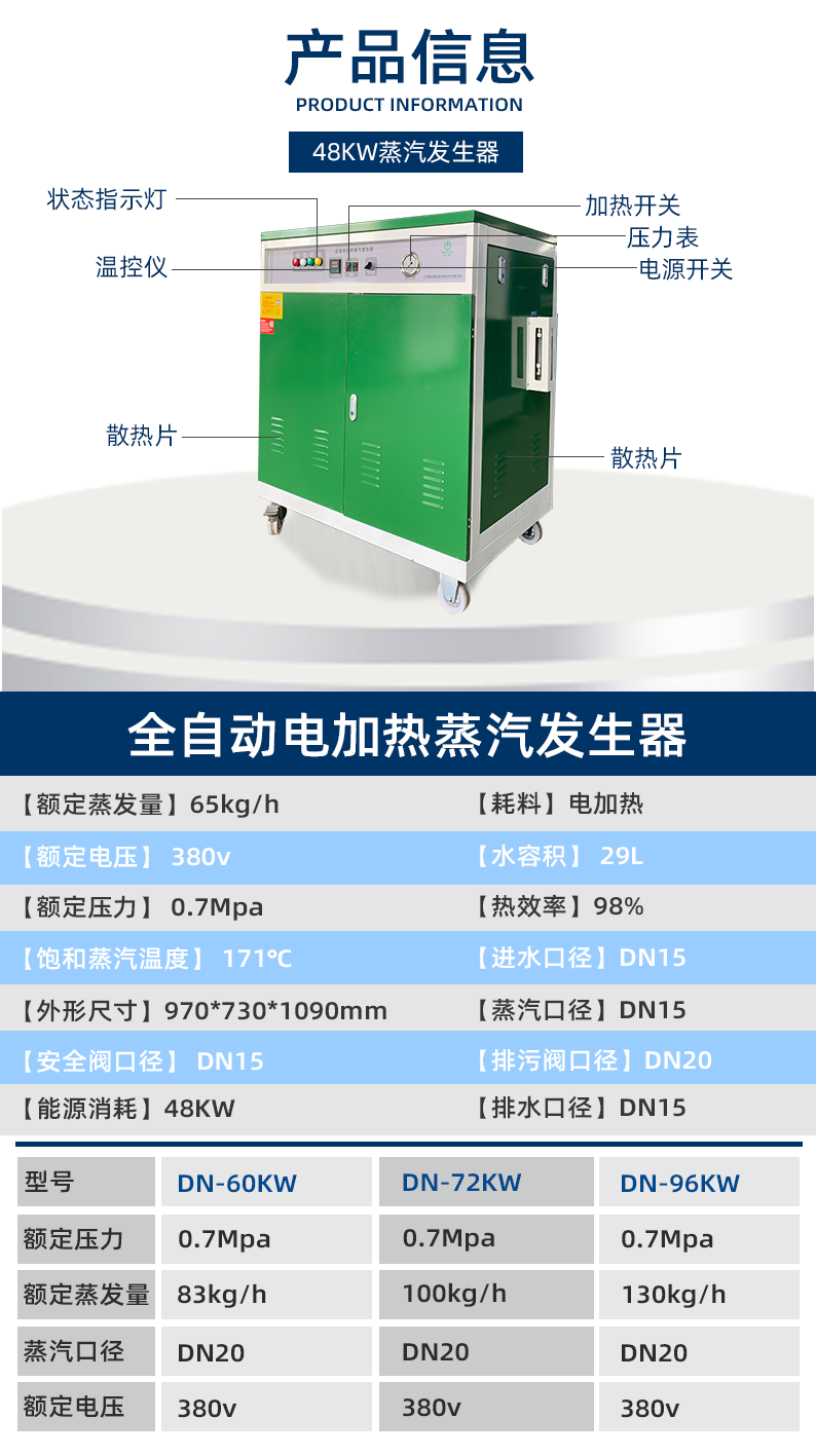 达能蒸汽发生器48kw